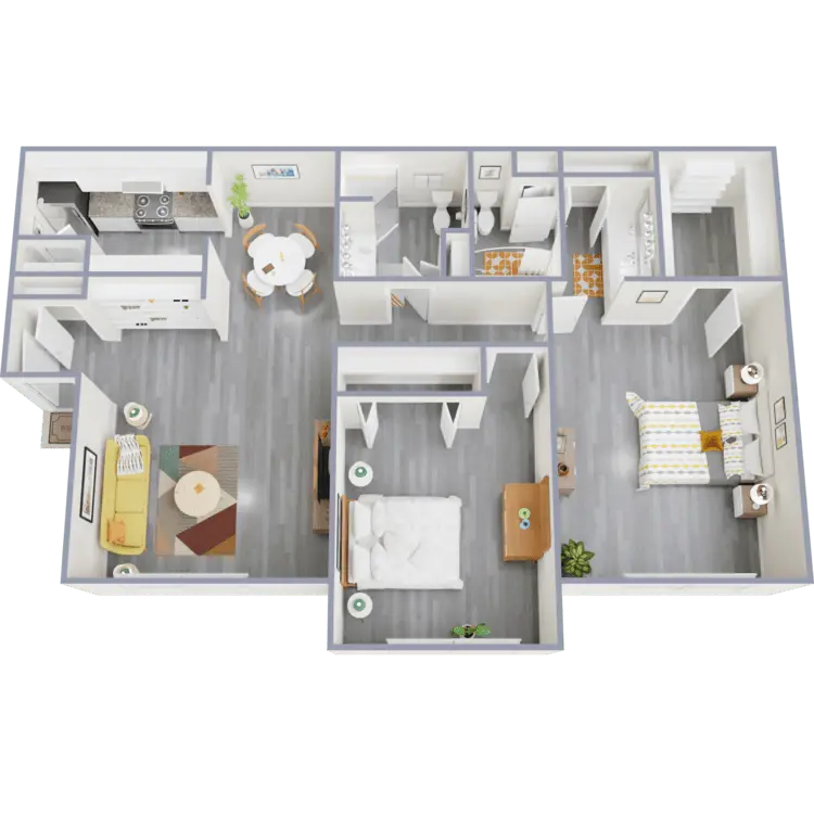 Floor plan: B6-R — Barcelona Apartment Homes