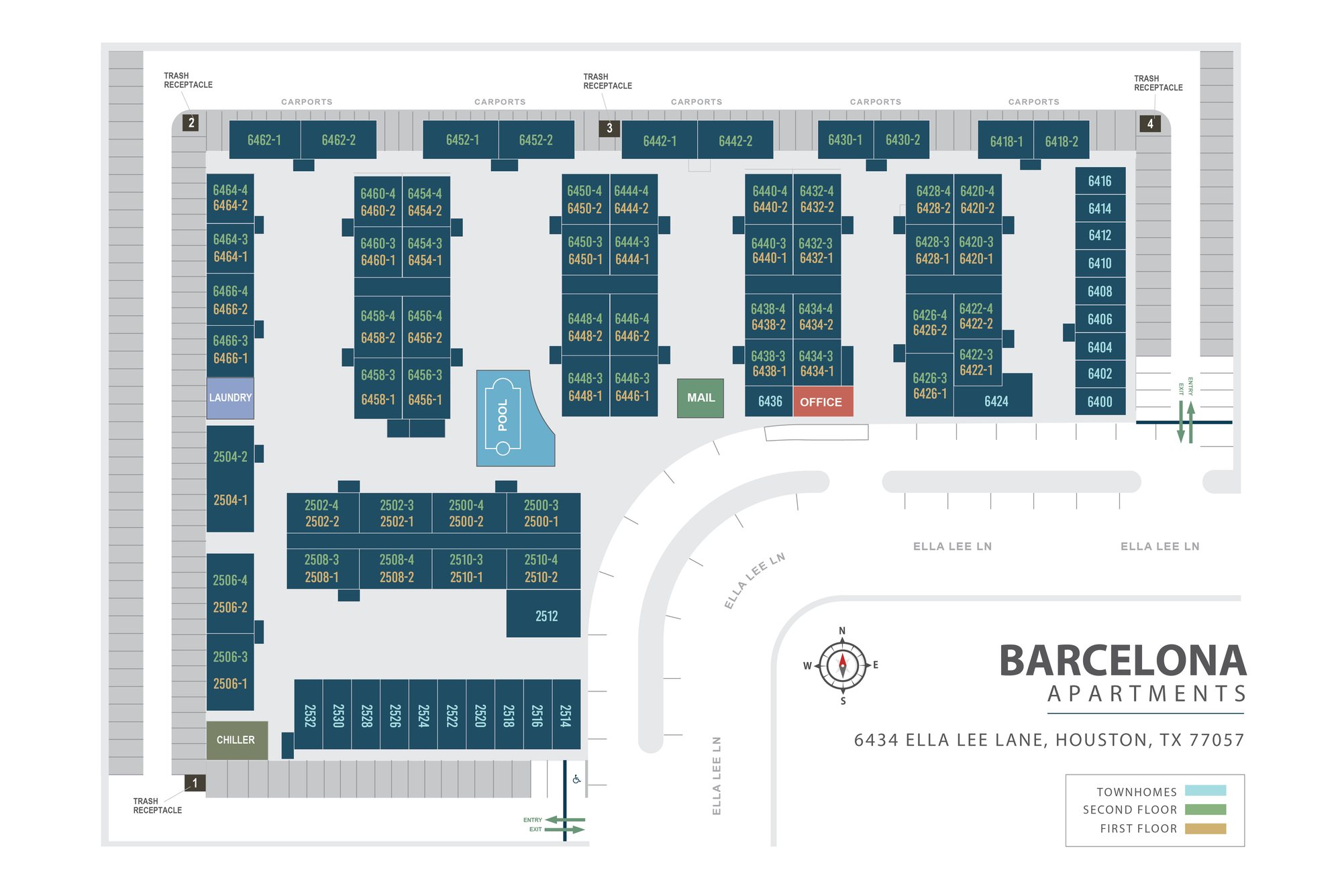 Community site map — Barcelona Apartment Homes