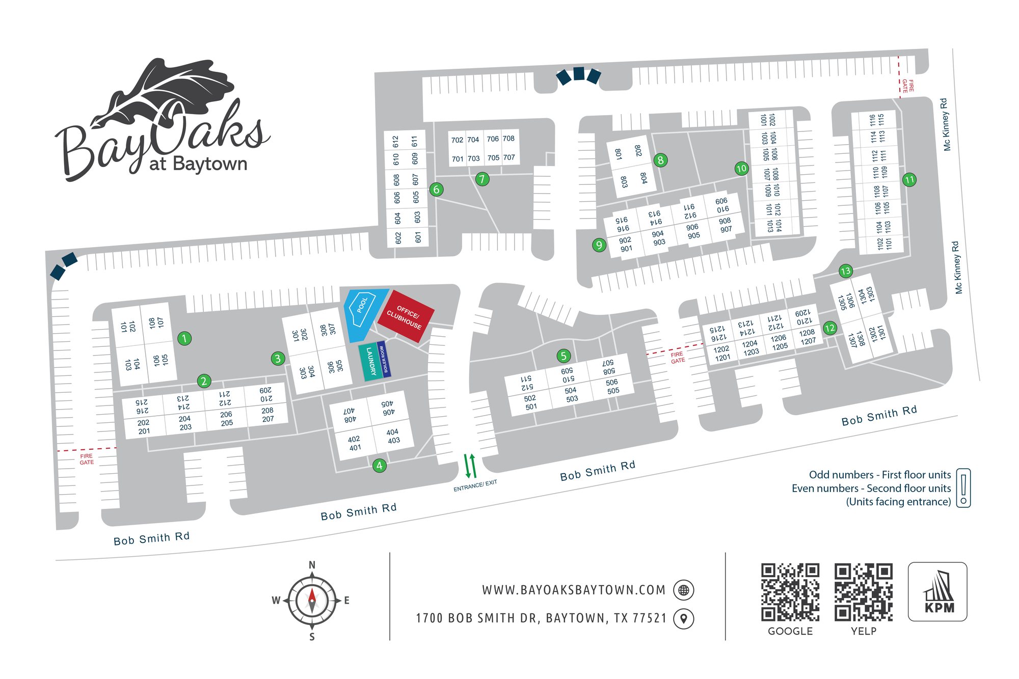 Community site map — Bay Oaks