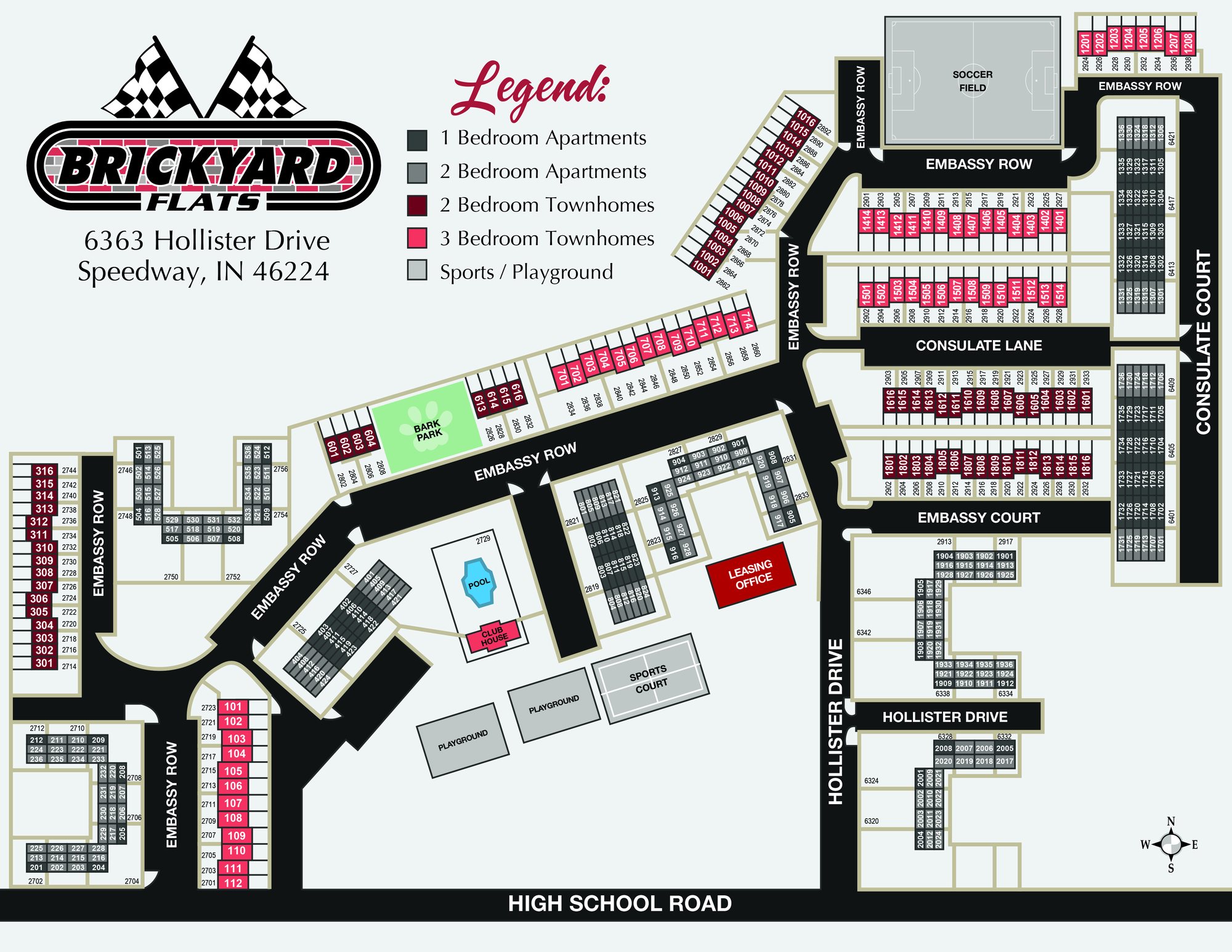 Community site map — Brickyard Flats