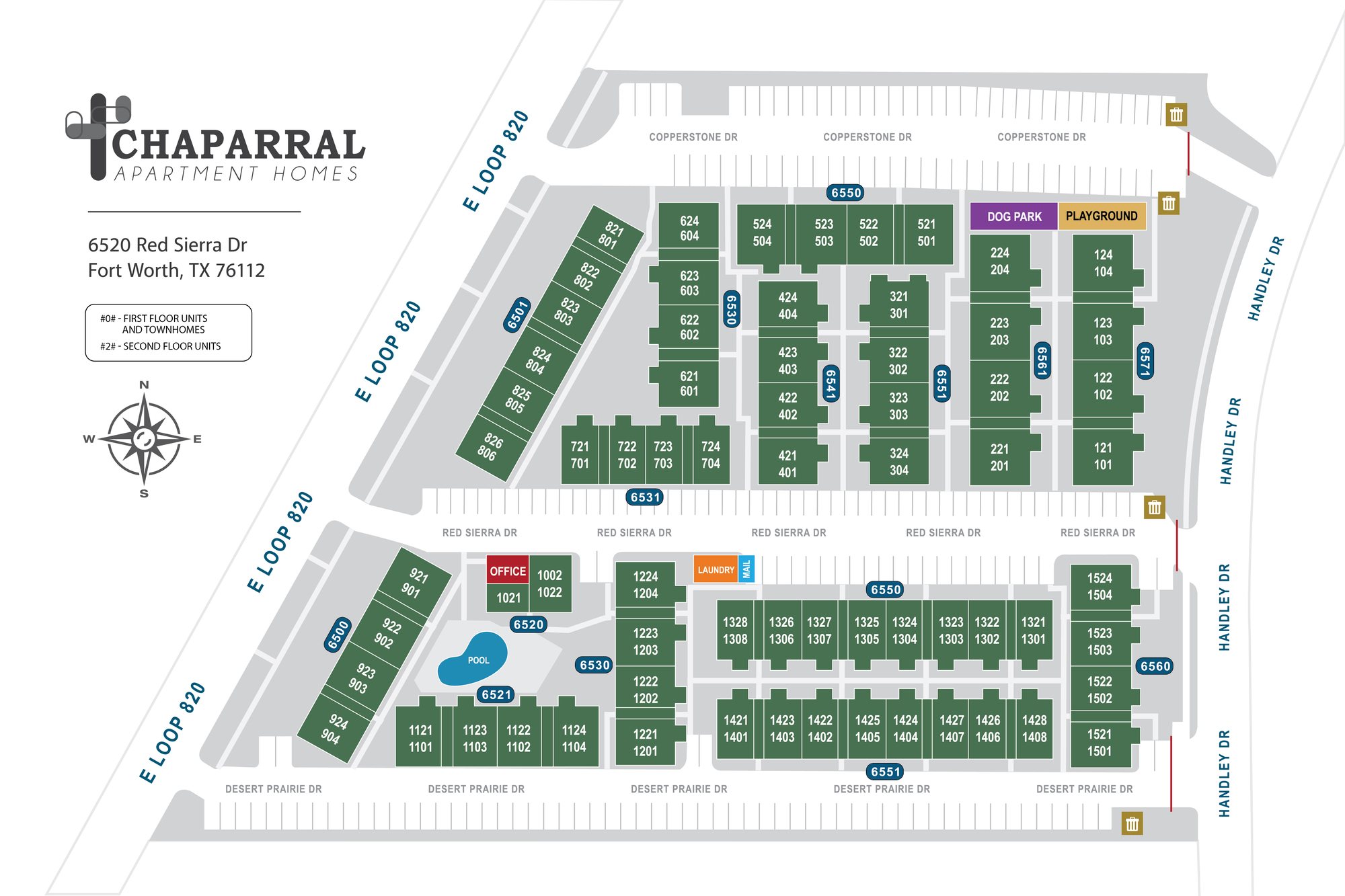 Community site map — Chaparral