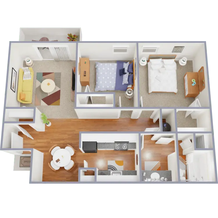 Floor plan: B1 — Music City Flats