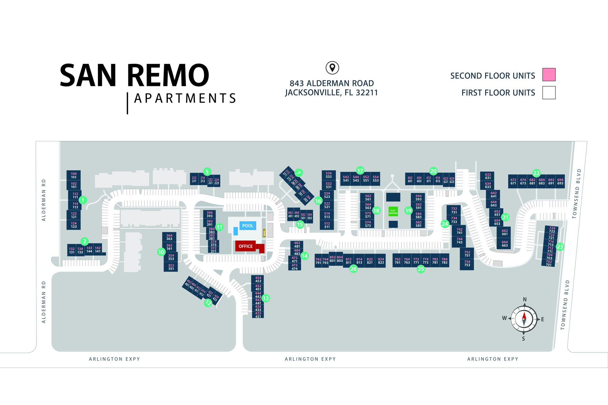 Community site map — San Remo