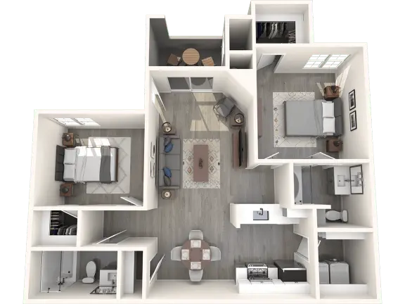 Floor plan: 2 Bed 2 Bath Classic — SITE Summit North