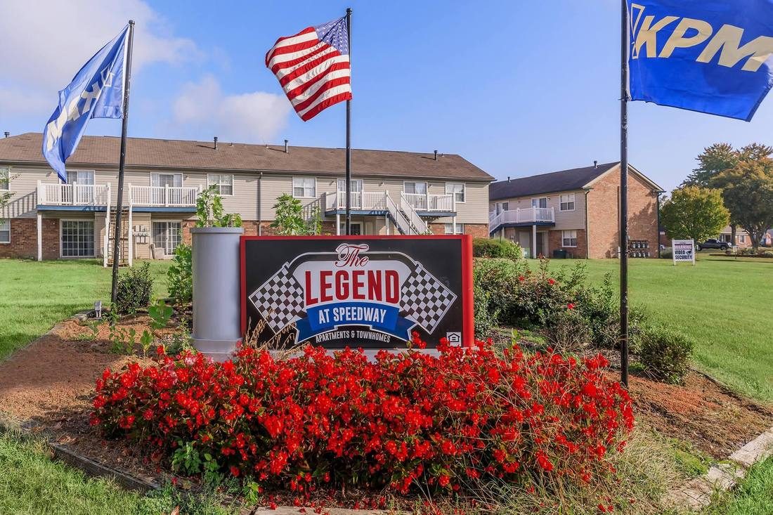 The Legend at Speedway — The entrance sign