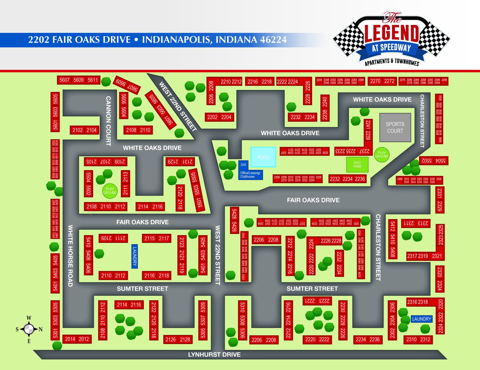 Community site map — The Legend at Speedway