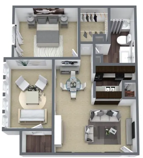 Floor plan: B1 — The Marion Apartments