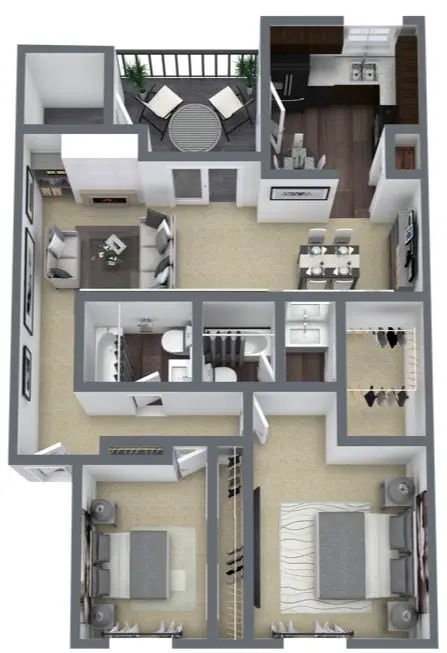 Floor plan: B3 — The Marion Apartments